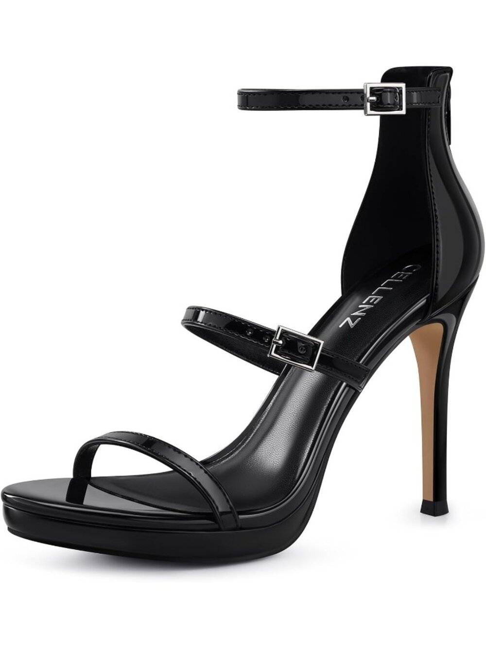 Women's Patent Black Comfortable Formal Dressy Stiletto Sexy Platform High Heels